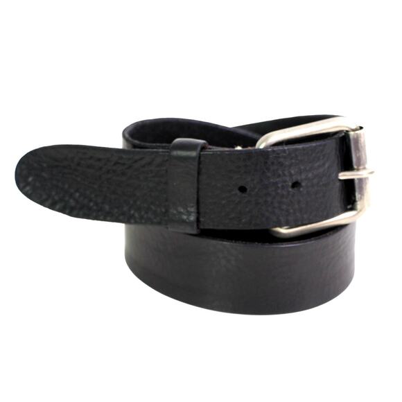 Berge BLACK GENUINE LEATHER 1 3/8"Wd CLASSIC CASUAL DRESS MEN'S BELT 38/95 (A62 - Picture 1 of 14